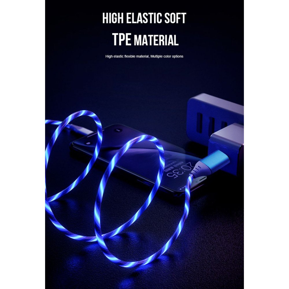 Usb blue led light outlet